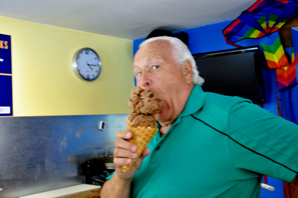 Lee Duquette and a colossal ice cream cone